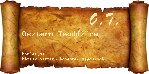Osztern Teodóra névjegykártya